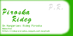 piroska rideg business card